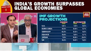 IMF Predicts New Economic Projections India Outpaces Global Growth Rates  Budget 2024 News [upl. by Siraf]