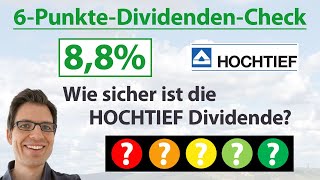 HOCHTIEF Aktie Wie sicher ist die Dividende  6PunkteDividendenAnalyse Rangliste [upl. by Vonni230]