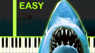 JAWS THEME  EASY Piano Tutorial [upl. by Nitaj917]