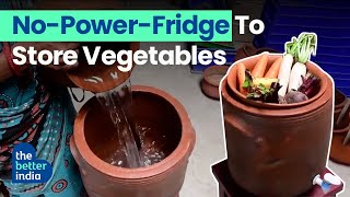 Zero Power Clay Fridge To Store Vegetables  The Better India [upl. by Esirahc]