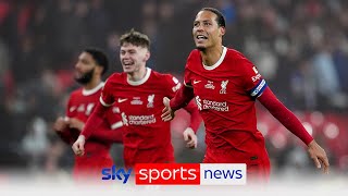 Lastgasp Virgil Van Dijk header seals Carabao Cup win for Liverpool against Chelsea [upl. by Rebmit3]