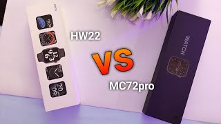 MC72pro vs Hw22 smartwatch comparison  which one should you buy [upl. by Ehrsam]