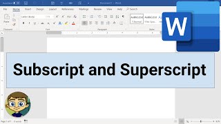 Microsoft Word Using Subscript and Superscript [upl. by Tnek]