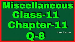 Q 8 Miscellaneous Chapter11 Conic Section Class 11 Math [upl. by Healey533]