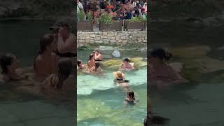 🌞Best Summer Holiday Pamukkale Cleopatra Pool Türkiye Sunny Day⛱️ pamukkale [upl. by Morel]