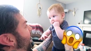 DAD SHAVES 5 YEAR OLD BEARD  WIFE LOSES IT [upl. by Nudnarb]