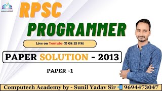 RPSC Programmer  Programmer Paper2013 Solution  9694473047programmer rpscprogrammer2024 [upl. by Viccora884]