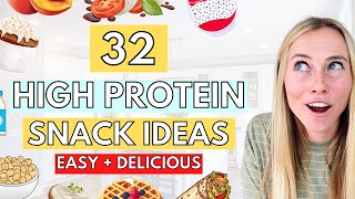 32 Quick High Protein Snack Ideas To STOP Unhealthy Binging [upl. by Niad]