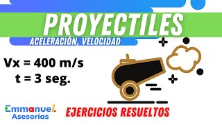 Ejercicios de Proyectiles y Velocidad y Distancia Problemas de FÍSICA fisica [upl. by Mayor]