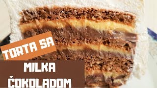 Milka torta šnit  Vlog Milica Mihailović [upl. by Egreog234]