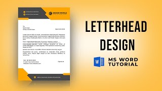 Letterhead Design in MS Word  Letterhead format  MS word tutorial [upl. by Aicala]