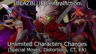 BlazBlue Centralfiction Unlimited Characters Special Moves and Distortion Drives [upl. by Caty]