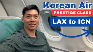 I Flew Korean Air Prestige Class Business Class from LAX to ICN on A380 in April 2024 [upl. by Alisen]