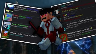 The BEST Minecraft MCPE ModsOverlays to Use Custom Capes Circle Hider No buttons [upl. by Fedak301]