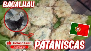 Pataniscas de Bacalhau Prato tradicional português 🇵🇹 [upl. by Nnaarat242]