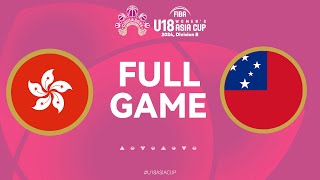 Hong Kong China v Samoa  Full Basketball Game  FIBA U18 Womens Asia Cup 24  Div B  Group Phase [upl. by Nahguav]