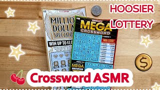 Mega Crossword Scratchoff Ticket and Million Dollar Spectacular From Hoosier Lottery  Soft Spoken [upl. by Luar]