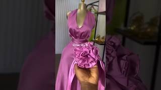 Zara satin halter bow dress Party were today nigeriandress ankaragownafricanjumpsuitpinkdress [upl. by Adiarf668]