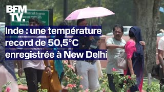 En Inde New Delhi étouffe et franchit pour la première fois la barre des 50°C [upl. by Page690]