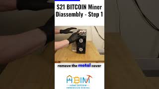 EP4904 S21 BITCOIN Miner Disassembly – Step 1 btcmining immersioncooling [upl. by Yemarej766]