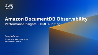 Getting Started with Amazon DocumentDB Observability and Monitoring  AWS Databases in 15 [upl. by Imhskal]