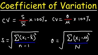 Standard Deviation and Coefficient of Variation [upl. by Ziladnerb]