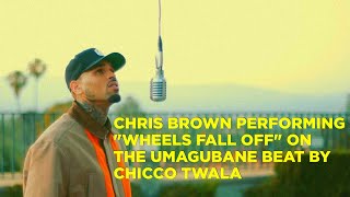 Chris Brown Performing Wheels Fall Off On The Umagubane Beat By Chicco Twala [upl. by Kciredec344]