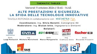 Alte prestazioni e sicurezza  Thematic Table  Piazza ISI  SAIE Bologna 2024 [upl. by Gnouhc667]