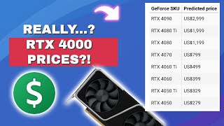 CRAZY Nvidia RTX 4000 PRICING Should YOU REALLY skip the RTX 3000 [upl. by Dorweiler]