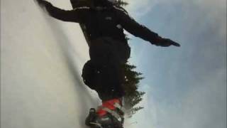 Snowboard Carving POV Camera mount test for GoPro and other Cameras [upl. by Euqnomod911]