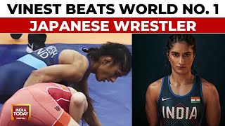 Paris Olympics Vinesh Phogat Beats Tokyo Gold Medalist Yui Susaki To Reach Wrestling Quarters [upl. by Lletnwahs]