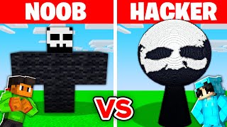 NOOB vs HACKER I Cheated In a SPRUNKI BLACK Build Challenge [upl. by Terencio]