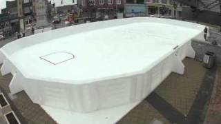 Time lapse Parade plaza rink takes shape [upl. by Zelazny]