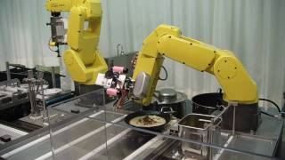 FAMEN Ramen preparado por robots industriales  Ramen done by industrial robots [upl. by Esmaria]