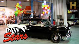 Pawn Stars 57 Chevy SURPRISE for Old Mans Birthday Season 4 [upl. by Adnawot198]