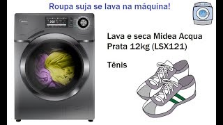 Lava e seca Midea Acqua Prata 12 kg LSX121  Programa Tênis [upl. by Koralie]