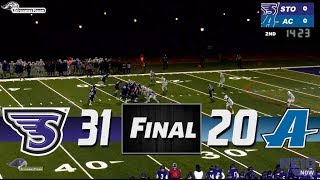 Stonehill Football Highlights and PostGame Interviews vs Assumption [upl. by Gambell]