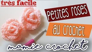 comment faire des petites roses au crochet facile pour débutantes [upl. by Ahsat]