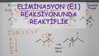 ORGANİK KİMYAEliminasyon E1 Reaksiyonunda Reaktiflik [upl. by Nylrac]