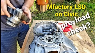 MFactory LSD install and bearing preload check G23vtec swap Civic [upl. by Enneyehs]