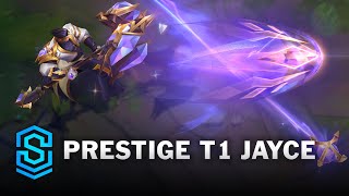 Prestige T1 Jayce Skin Spotlight  PreRelease  PBE Preview  League of Legends [upl. by Kenlay]