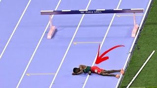 lamecha girma injury  lamecha girma mens 3000m steeplechase  steeplechase injury  lamecha girma [upl. by Nirred]