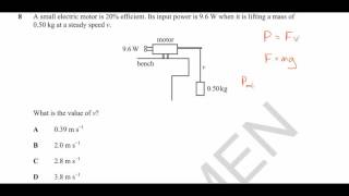 Q8 OCR Breadth in Physics specimen paper power and efficiency [upl. by Radbun871]