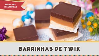 Barrinha de Twix Caseiro  Receitas de Minuto 249 [upl. by Dorine387]