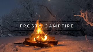 Crackling Campfire Sounds For Study and Sleep Cozy Winter Campfire Ambiance Forest Campfire sounds [upl. by Anauqaj]