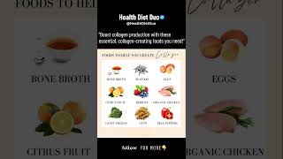 Boost your collagen production with these foods  HealthDietDuo shorts [upl. by Eeldarb]