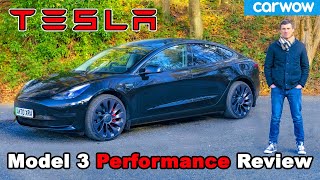 Tesla Model 3 Performance 2021 review see how quick it is 060mph And easy to drift [upl. by Olva]