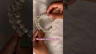 Ghungroo bracelet making  Ethnic Navratri Jewellery ghungroo jewellery shorts viral trending [upl. by Jun92]