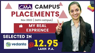 CMA LAKSHITA MOTWANI 🔥 CMA CAMPUS PLACEMENTS QampA [upl. by Maitilde49]