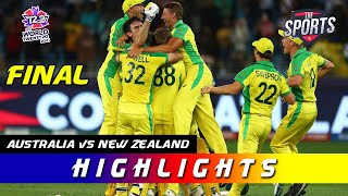 Australia VS New Zealand Final Highlights T20 World Cup 2021  ICC World Cup Highlights 2021 [upl. by Herald16]